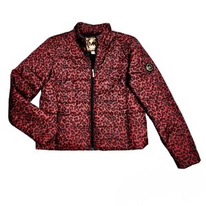Michael Kors Jacket Cheetah Puffer Coat sz L